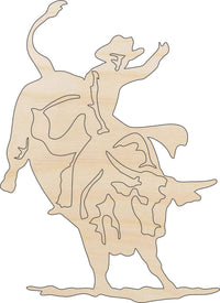 Cowboy Wood Craft Shape - Laser Cut Baltic Birch Unfinished DIY Wood Art Supplies COW8 - The Wood Shape Store