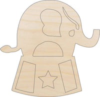 Elephant Wood Craft Shape - Laser Cut Baltic Birch Unfinished DIY Wood Art Supplies CRC14 - The Wood Shape Store