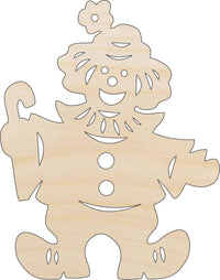 Clown Wood Craft Shape - Laser Cut Baltic Birch Unfinished DIY Wood Art Supplies CRC15 - The Wood Shape Store