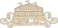Circus Tent Wood Craft Shape - Laser Cut Baltic Birch Unfinished DIY Wood Art Supplies CRC16 - The Wood Shape Store
