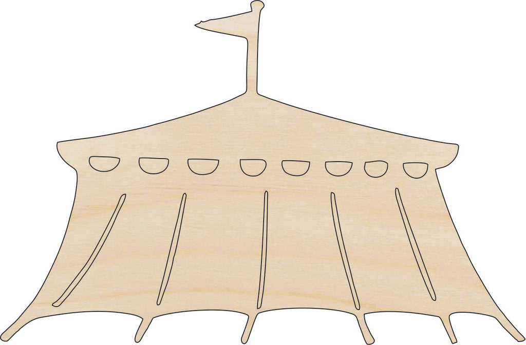 Tent Circus - Laser Cut Out Unfinished Wood Craft Shape CRC3