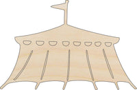 Circus TentWood Craft Shape - Laser Cut Baltic Birch Unfinished DIY Wood Art Supplies CRC3 - The Wood Shape Store