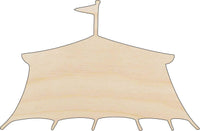 Circus Tent Wood Craft Shape - Laser Cut Baltic Birch Unfinished DIY Wood Art Supplies CRC7 - The Wood Shape Store