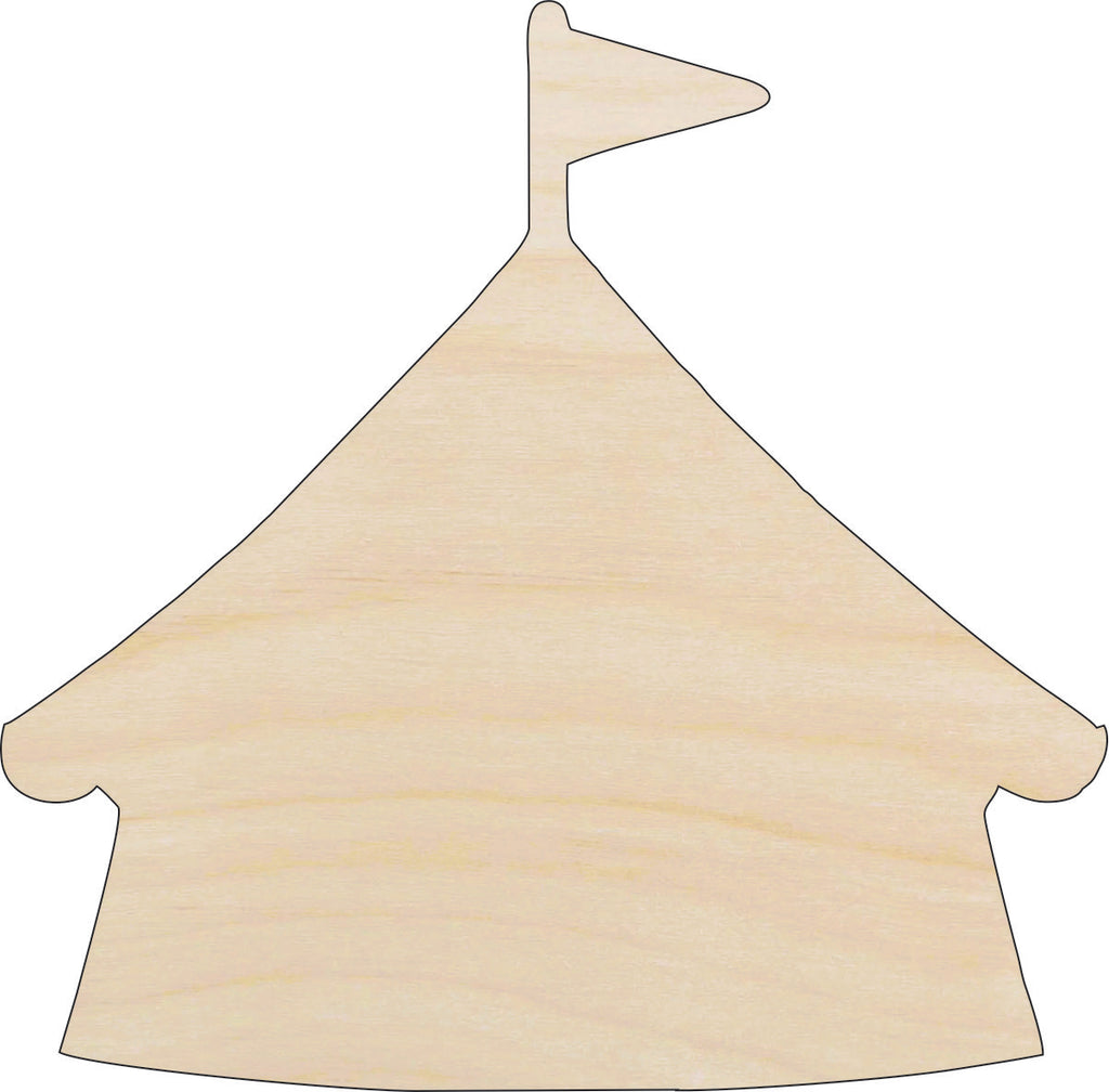 Tent Circus - Laser Cut Out Unfinished Wood Craft Shape CRC8