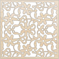 Flower Design Wood Craft Shape - Laser Cut Baltic Birch Unfinished DIY Wood Art Supplies CSTR10 - The Wood Shape Store