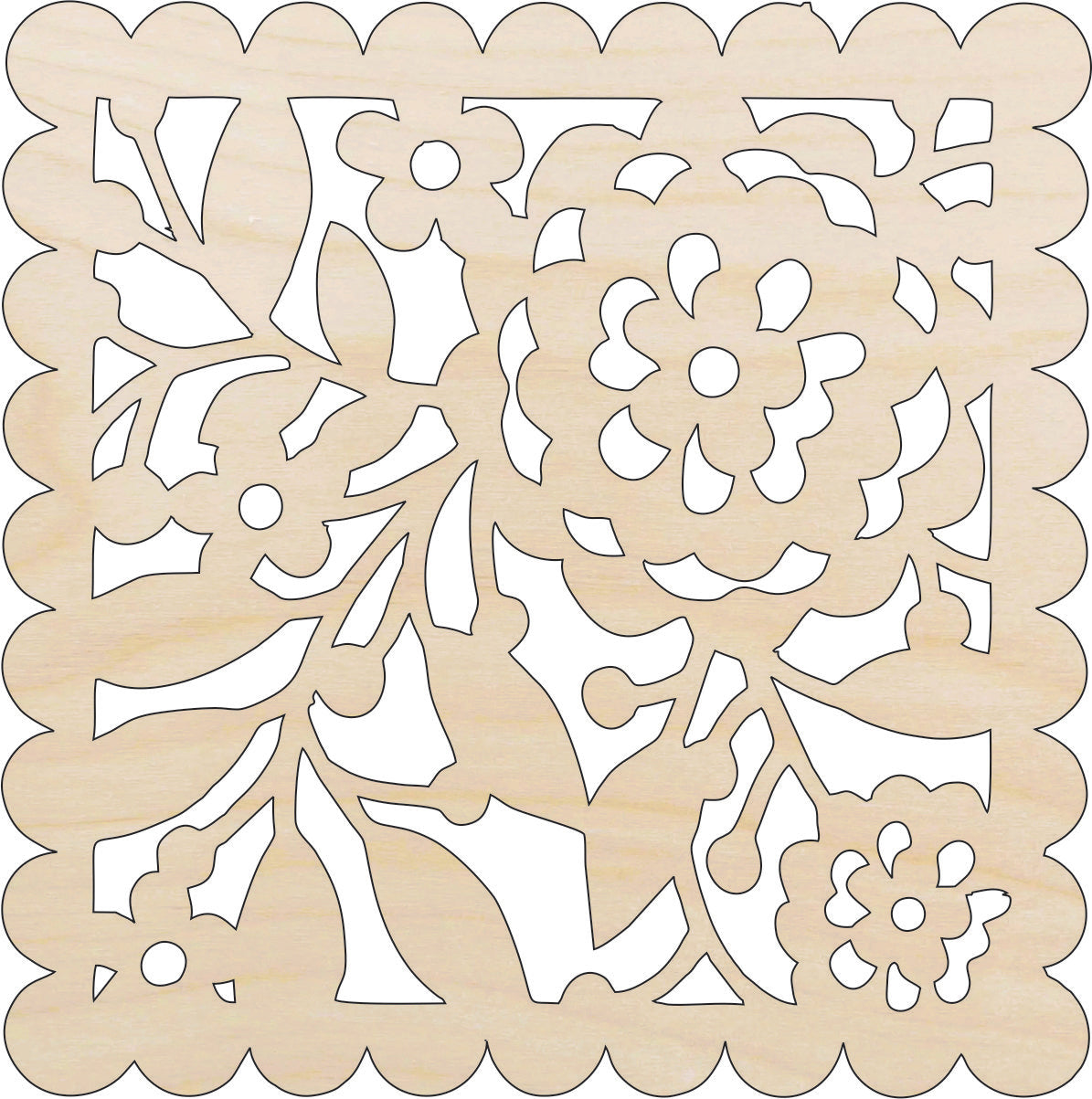 Design Flower - Laser Cut Out Unfinished Wood Craft Shape CSTR11 Design Flower - Laser Cut Out Unfinished Wood Craft Shape CSTR11