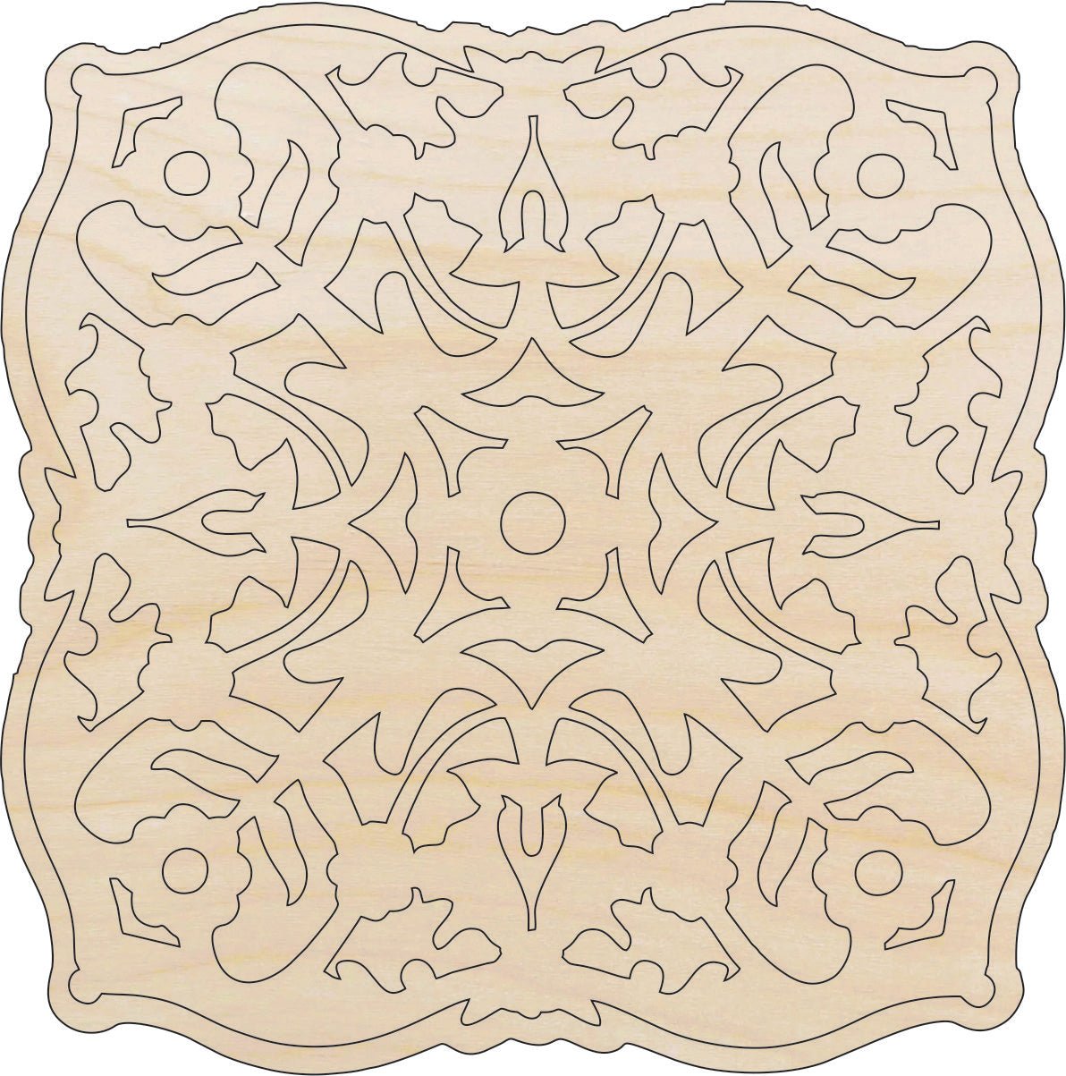Flower Wood Craft Shape - Laser Cut Baltic Birch Unfinished DIY Wood Art Supplies CSTR15 - The Wood Shape Store