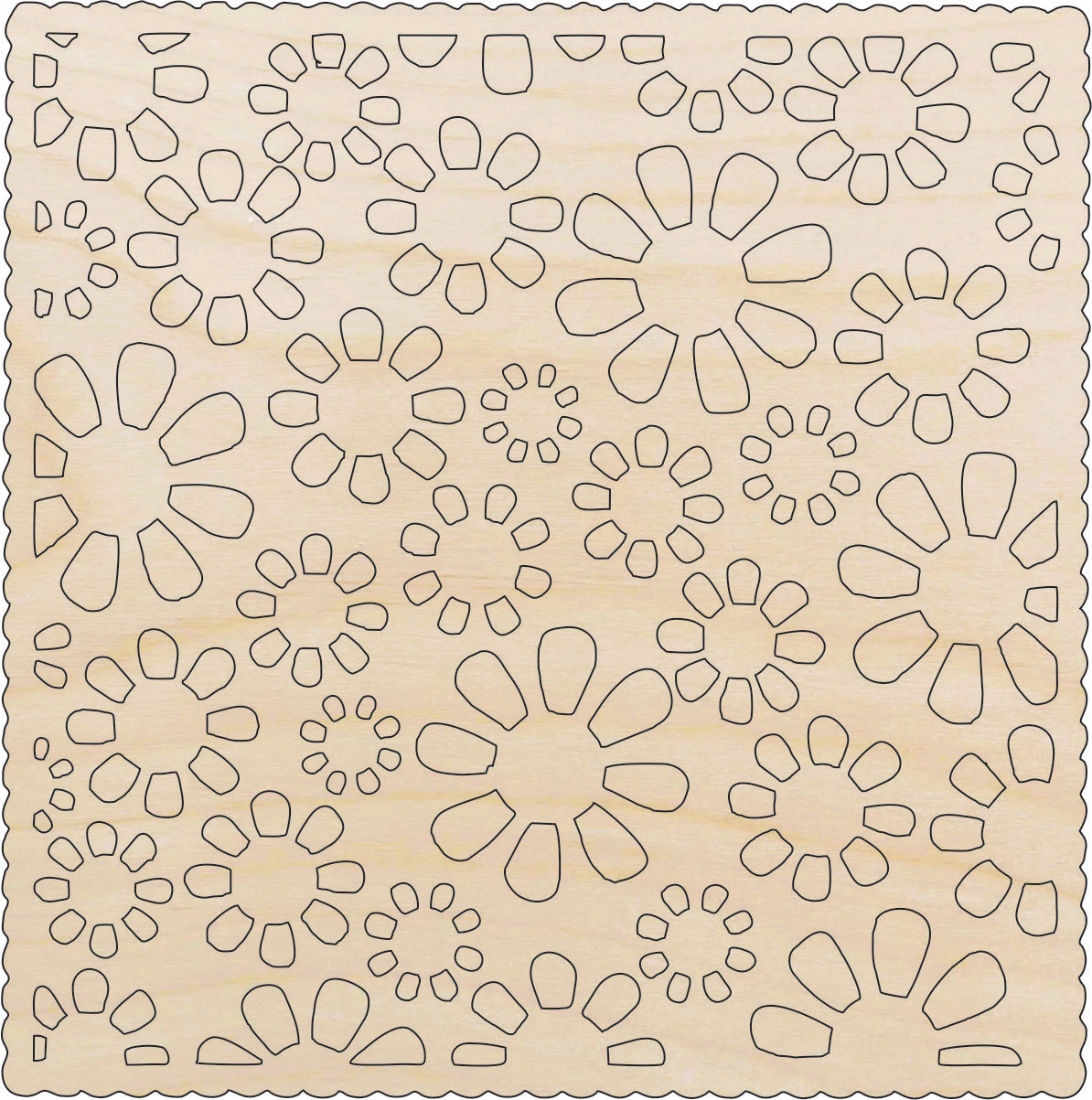 Design Flower - Laser Cut Out Unfinished Wood Craft Shape CSTR17 Design Flower - Laser Cut Out Unfinished Wood Craft Shape CSTR17