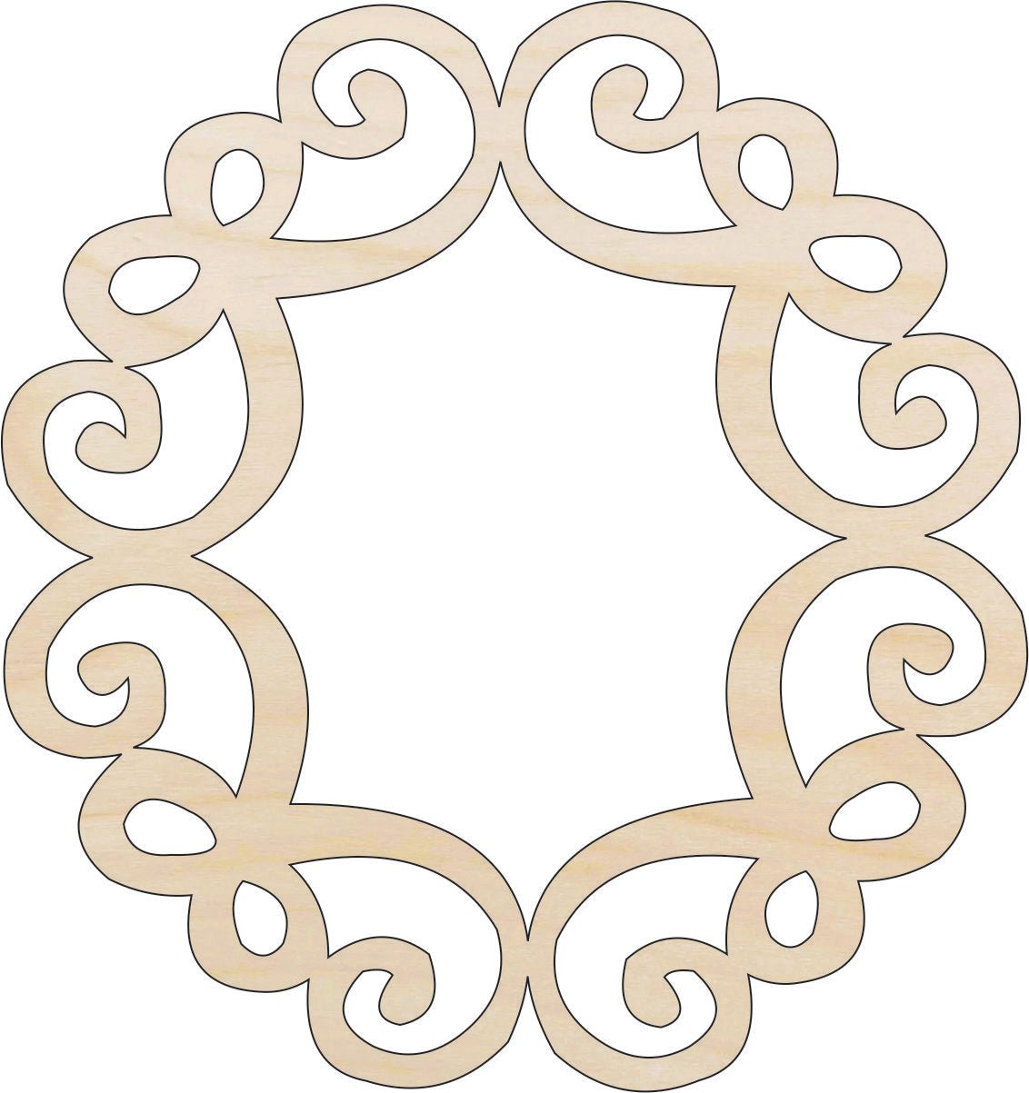 Design Wood Craft Shape - Laser Cut Baltic Birch Unfinished DIY Wood Art Supplies CSTR28 - The Wood Shape Store