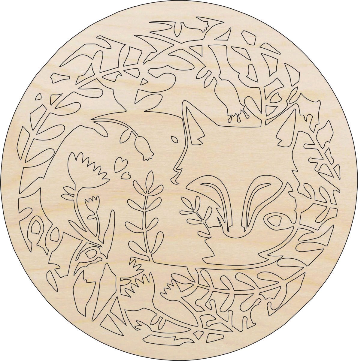 Fox DesignWood Craft Shape - Laser Cut Baltic Birch Unfinished DIY Wood Art Supplies CSTR5 - The Wood Shape Store