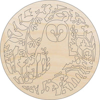 Owl Design Wood Craft Shape - Laser Cut Baltic Birch Unfinished DIY Wood Art Supplies CSTR6 - The Wood Shape Store