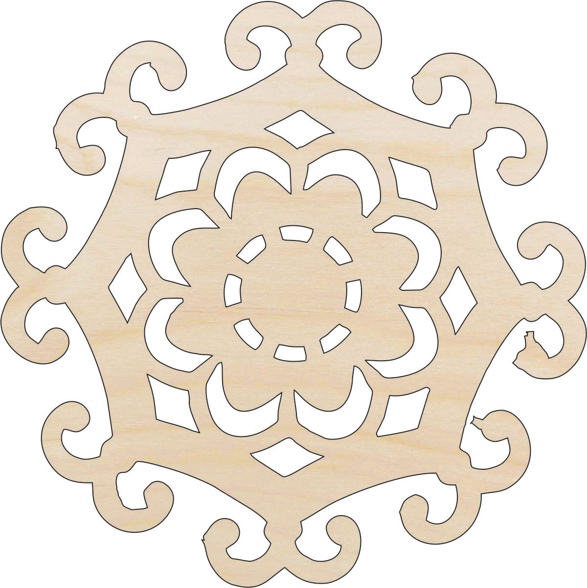 Design Flower - Laser Cut Out Unfinished Wood Craft Shape CSTR8 Design Flower - Laser Cut Out Unfinished Wood Craft Shape CSTR8