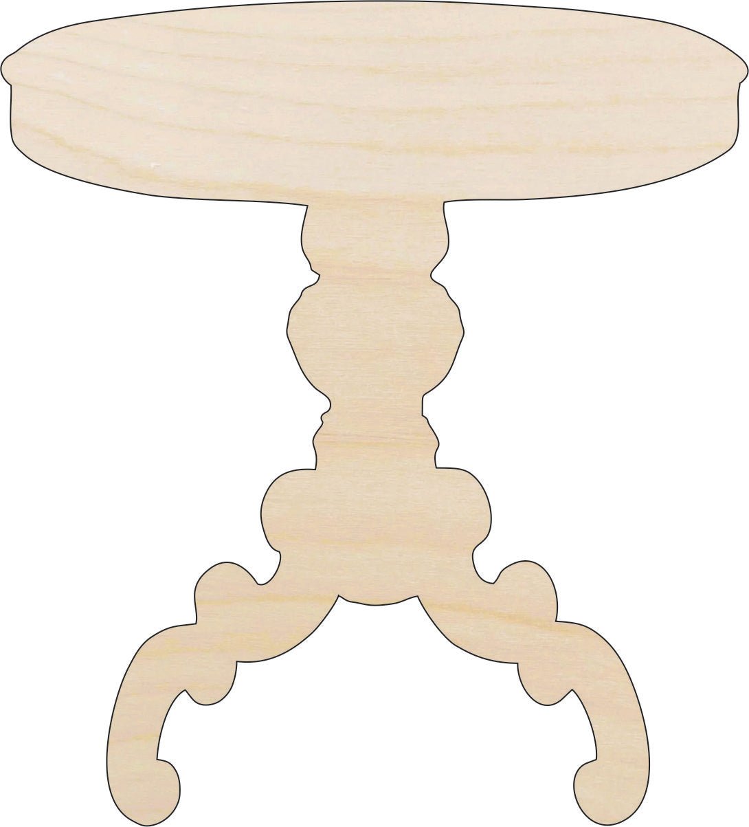 Table Wood Craft Shape - Laser Cut Baltic Birch Unfinished DIY Wood Art Supplies DCR19 - The Wood Shape Store