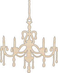 Chandelier Wood Craft Shape - Laser Cut Baltic Birch Unfinished DIY Wood Art Supplies DCR22 - The Wood Shape Store