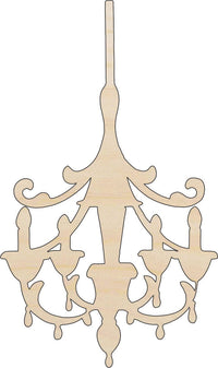 Chandelier Wood Craft Shape - Laser Cut Baltic Birch Unfinished DIY Wood Art Supplies DCR23 - The Wood Shape Store
