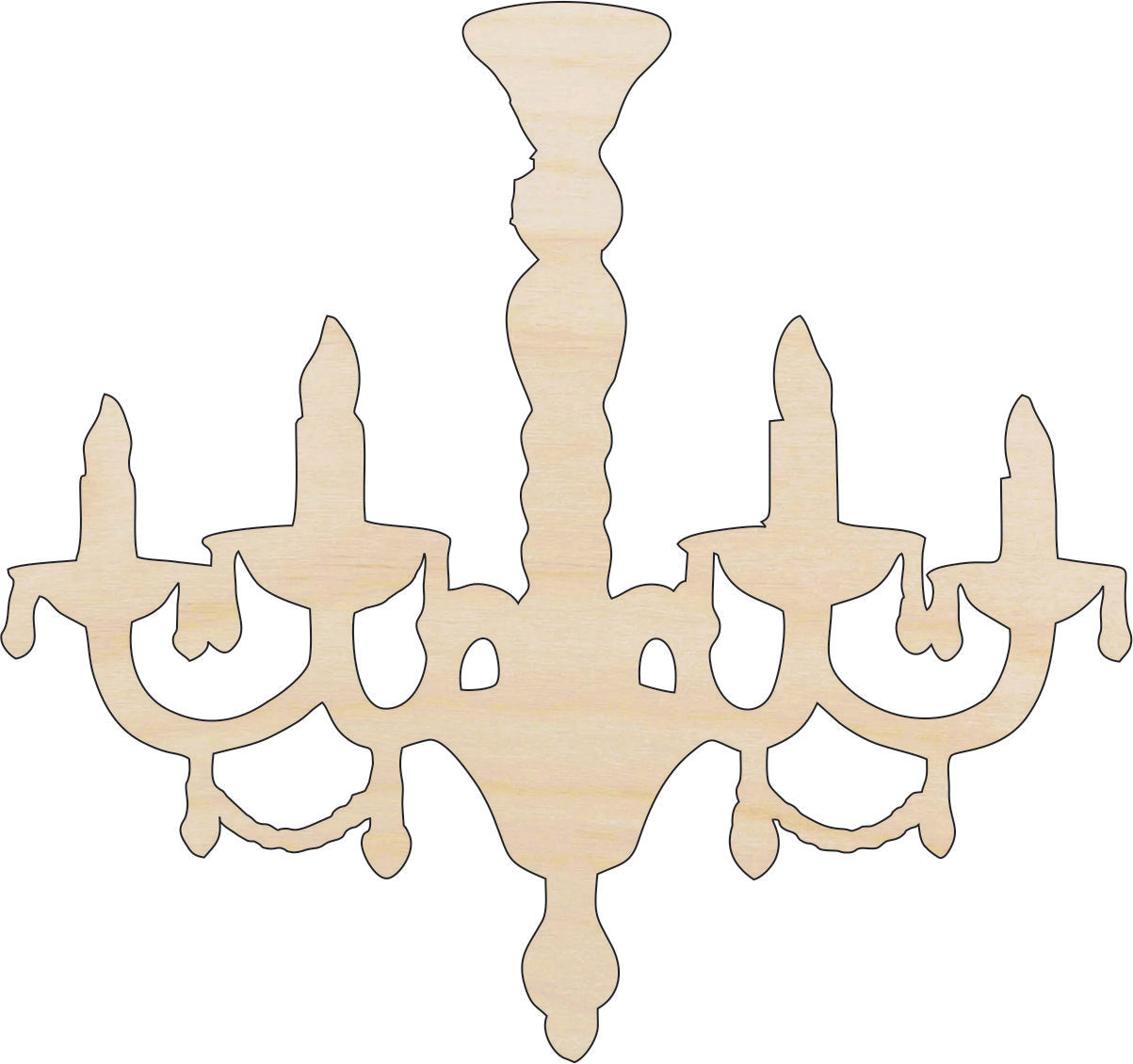 Decor Chandelier - Laser Cut Out Unfinished Wood Craft Shape DCR24 Decor Chandelier - Laser Cut Out Unfinished Wood Craft Shape DCR24