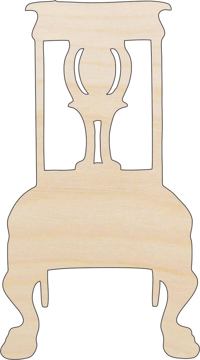 Chair Wood Craft Shape - Laser Cut Baltic Birch Unfinished DIY Wood Art Supplies DCR2 - The Wood Shape Store