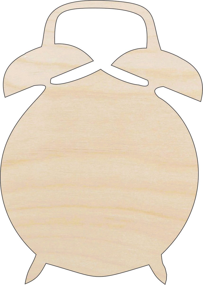 Alarm Clock Wood Craft Shape - Laser Cut Baltic Birch Unfinished DIY Wood Art Supplies DCR30 - The Wood Shape Store