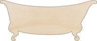 Claw Foot Bathtub Wood Craft Shape – Laser Cut Baltic Birch Unfinished DIY Art Supplies DCR31 - The Wood Shape Store