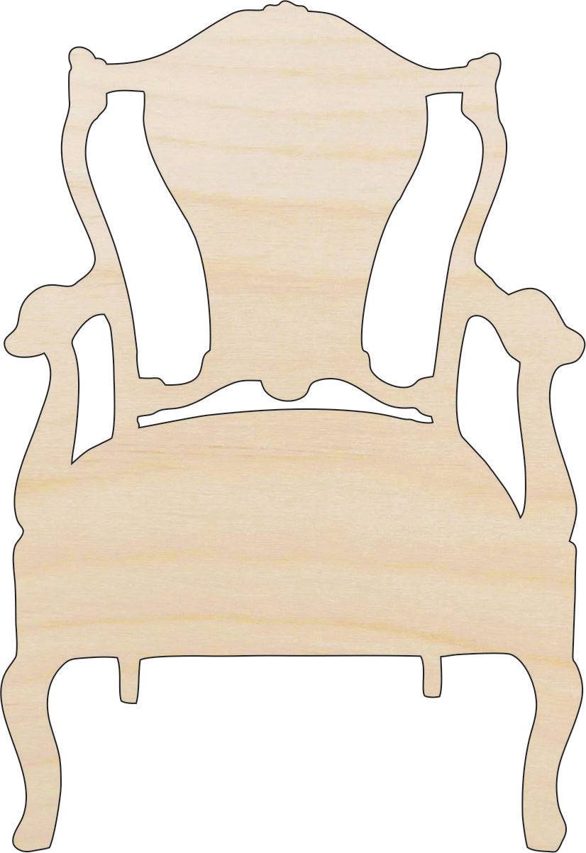 Decor Chair - Laser Cut Out Unfinished Wood Craft Shape DCR34 Decor Chair - Laser Cut Out Unfinished Wood Craft Shape DCR34