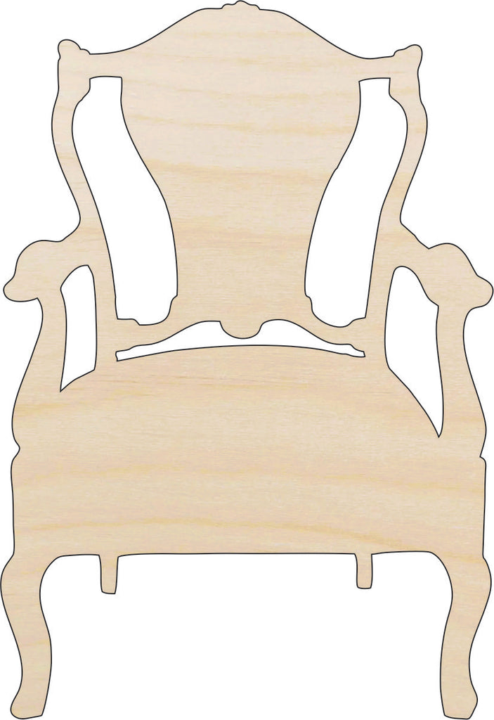 Decor Chair - Laser Cut Out Unfinished Wood Craft Shape DCR34