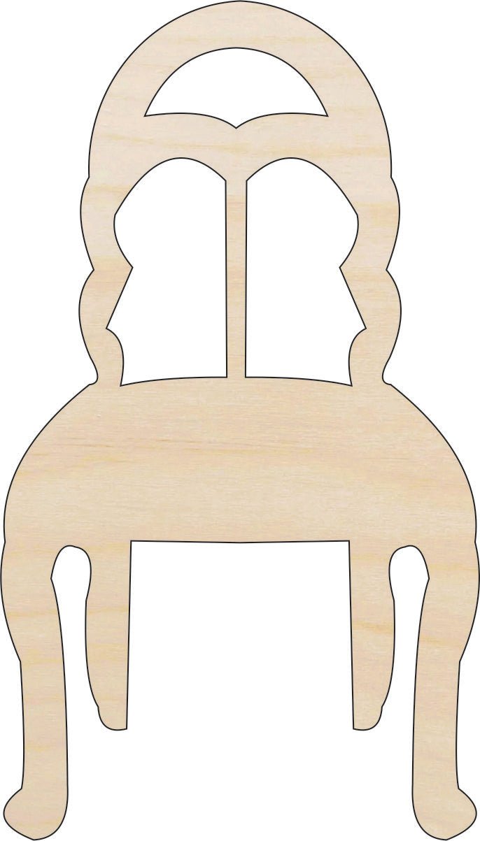 Chair Wood Craft Shape - Laser Cut Baltic Birch Unfinished DIY Wood Art Supplies DCR40 - The Wood Shape Store