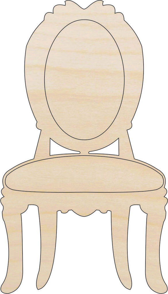 Decor Chair - Laser Cut Out Unfinished Wood Craft Shape DCR41