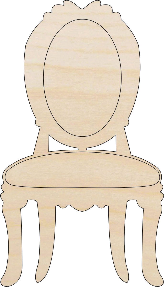 Chair Wood Craft Shape - Laser Cut Baltic Birch Unfinished DIY Wood Art Supplies DCR41 - The Wood Shape Store