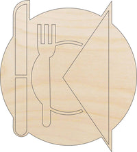 Table Setting Wood Craft Shape - Laser Cut Baltic Birch Unfinished DIY Wood Art Supplies DCR43 - The Wood Shape Store