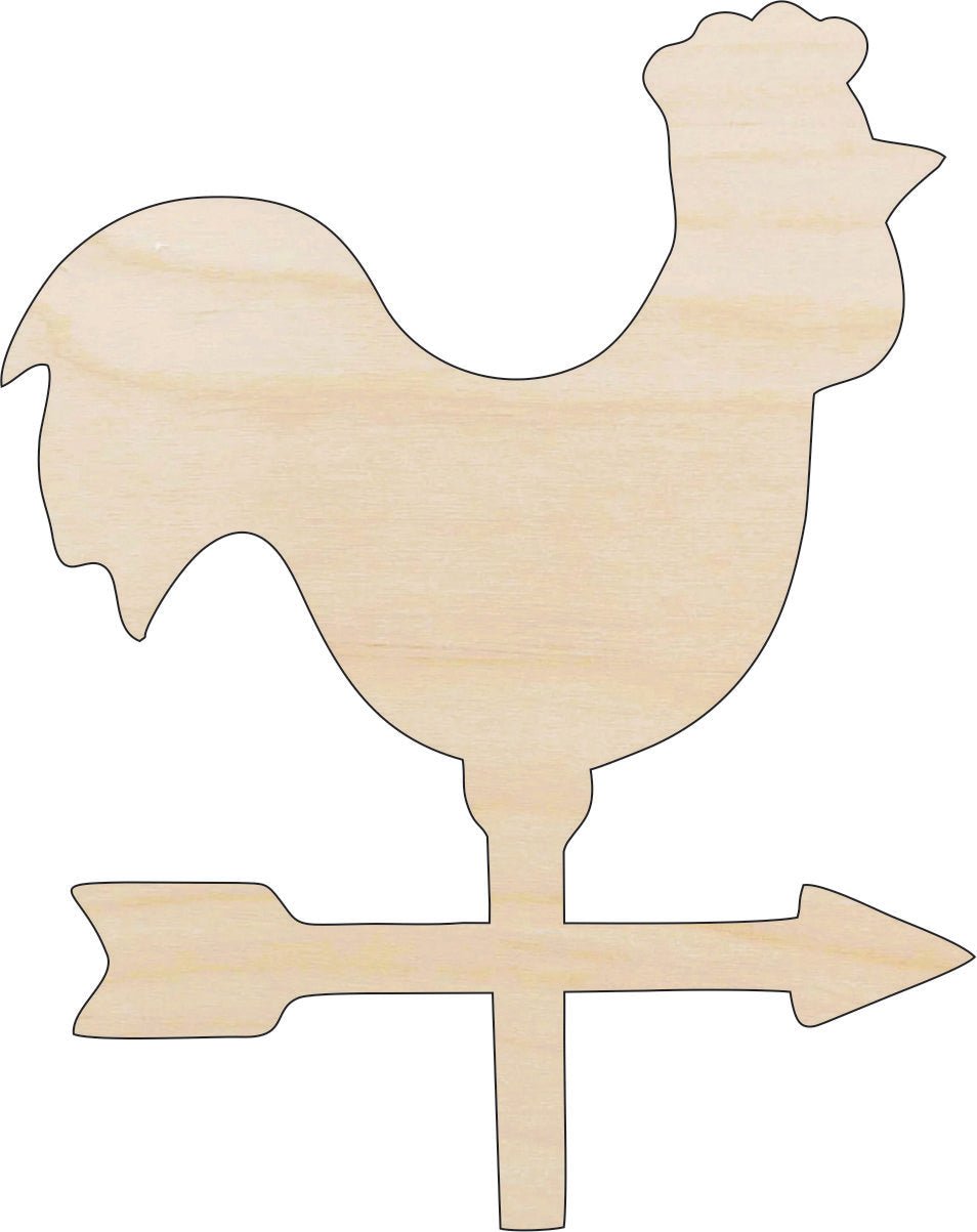 Weather Vane Wood Craft Shape - Laser Cut Baltic Birch Unfinished DIY Wood Art Supplies DCR44 - The Wood Shape Store