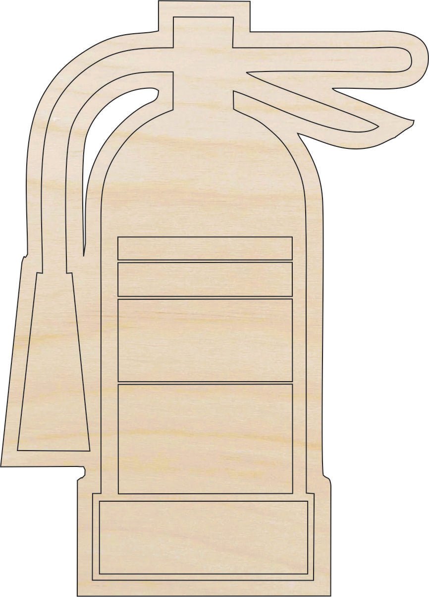 Fire Extinguisher Wood Craft Shape - Laser Cut Baltic Birch Unfinished DIY Art Supplies DCR49 - The Wood Shape Store