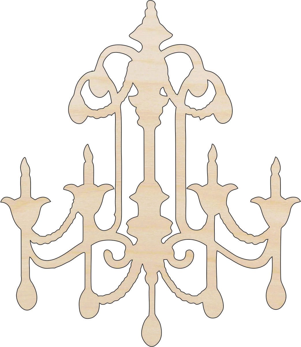 Chandelier Wood Craft Shape - Laser Cut Baltic Birch Unfinished DIY Wood Art Supplies DCR4 - The Wood Shape Store