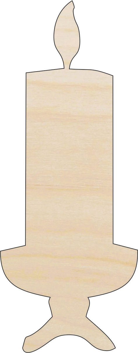 Candle Wood Craft Shape - Laser Cut Baltic Birch Unfinished DIY Wood Art Supplies DCR9 - The Wood Shape Store