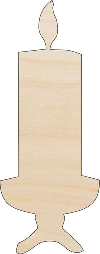 Candle Wood Craft Shape - Laser Cut Baltic Birch Unfinished DIY Wood Art Supplies DCR9 - The Wood Shape Store