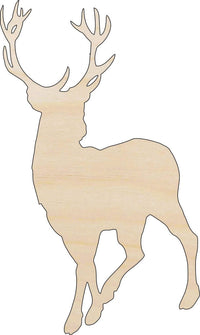 Deer Wood Craft Shape - Laser Cut Baltic Birch Unfinished DIY Wood Art Supplies DER10 - The Wood Shape Store