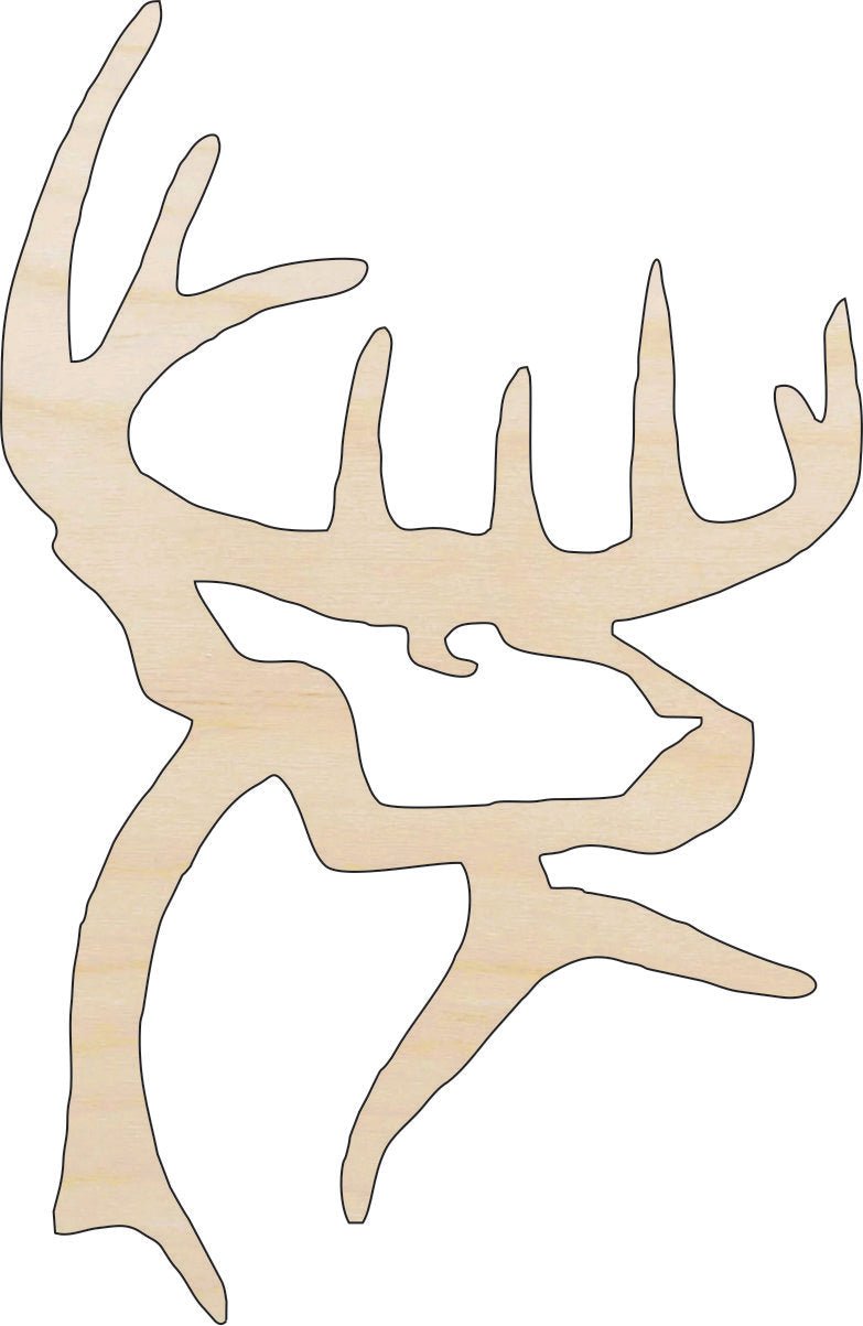 Deer Wood Craft Shape - Laser Cut Baltic Birch Unfinished DIY Wood Art Supplies DER11 - The Wood Shape Store