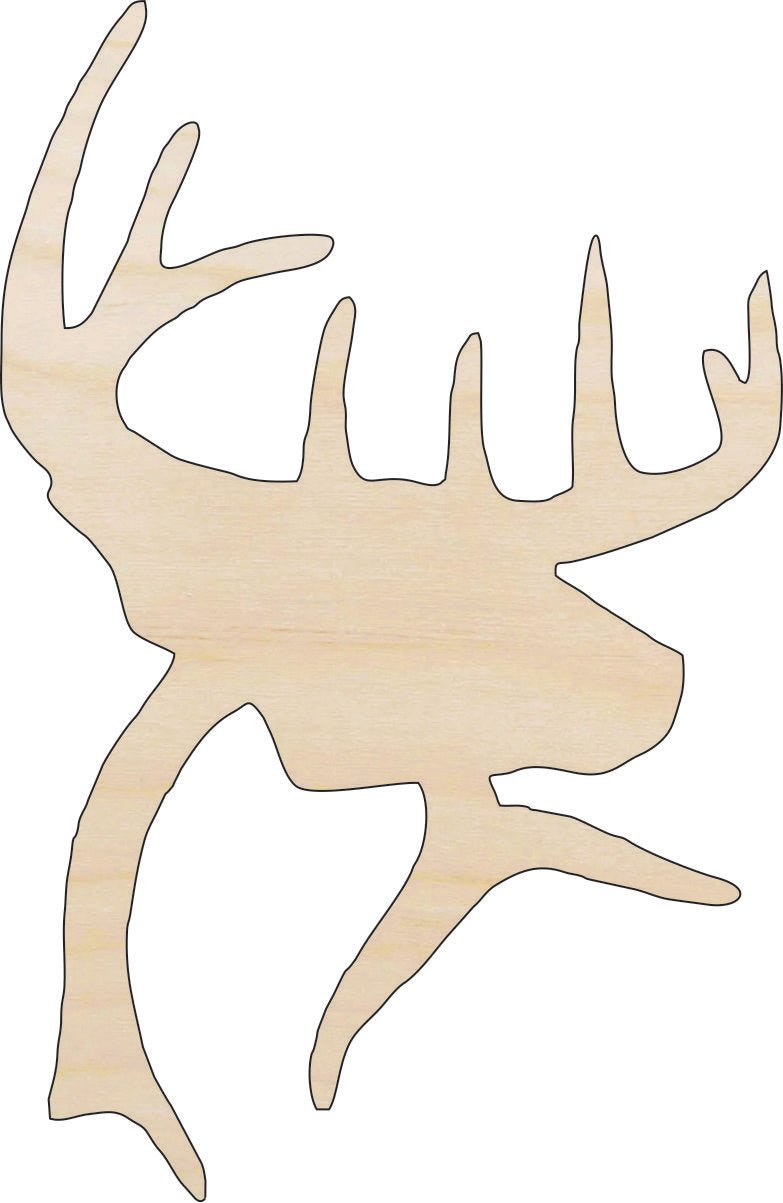 Deer Wood Craft Shape - Laser Cut Baltic Birch Unfinished DIY Wood Art Supplies DER17 - The Wood Shape Store