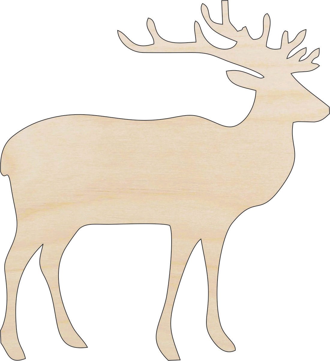 Deer Wood Craft Shape - Laser Cut Baltic Birch Unfinished DIY Wood Art Supplies DER24 - The Wood Shape Store