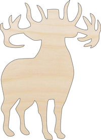 Deer Wood Craft Shape - Laser Cut Baltic Birch Unfinished DIY Wood Art Supplies DER27 - The Wood Shape Store
