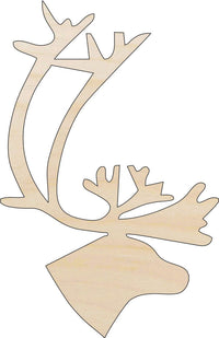 Deer Wood Craft Shape - Laser Cut Baltic Birch Unfinished DIY Wood Art Supplies DER31 - The Wood Shape Store