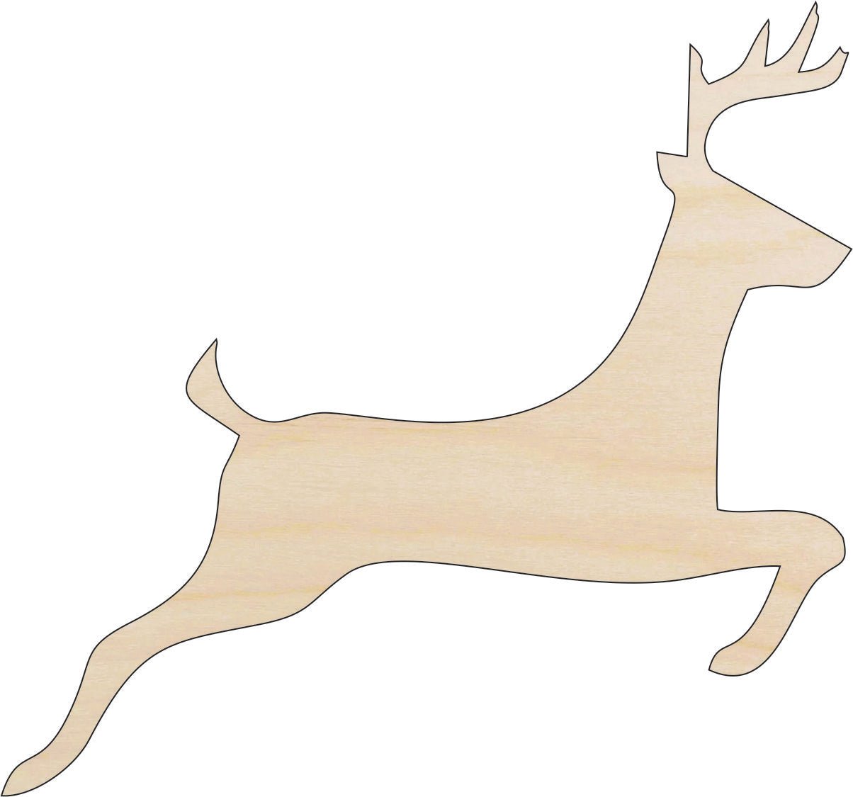 Deer Wood Craft Shape - Laser Cut Baltic Birch Unfinished DIY Wood Art Supplies DER32 - The Wood Shape Store