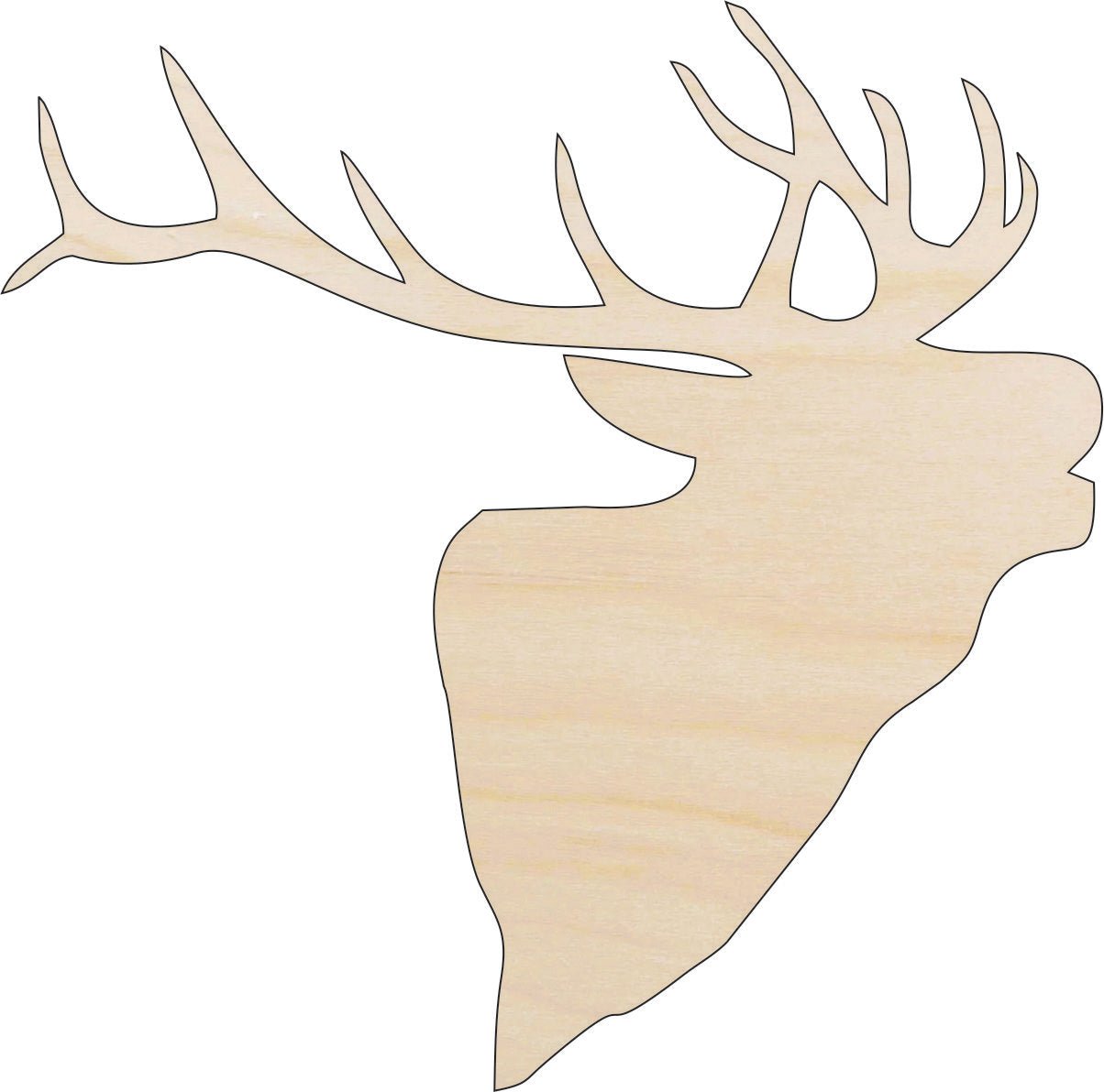 Deer Wood Craft Shape - Laser Cut Baltic Birch Unfinished DIY Wood Art Supplies DER36 - The Wood Shape Store