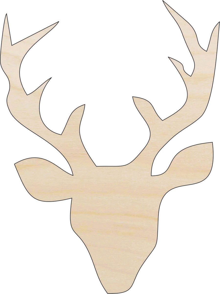 Deer Wood Craft Shape - Laser Cut Baltic Birch Unfinished DIY Wood Art Supplies DER39 - The Wood Shape Store