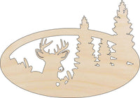 Deer Wood Craft Shape - Laser Cut Baltic Birch Unfinished DIY Wood Art Supplies DER45 - The Wood Shape Store