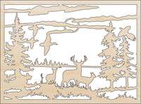 Deer Wood Craft Shape - Laser Cut Baltic Birch Unfinished DIY Wood Art Supplies DER48 - The Wood Shape Store