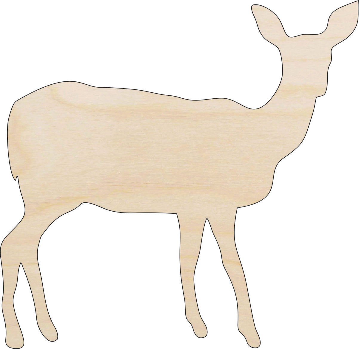Deer - Laser Cut Out Unfinished Wood Craft Shape DER4 Deer - Laser Cut Out Unfinished Wood Craft Shape DER4