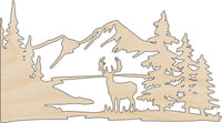 Deer Wood Craft Shape - Laser Cut Baltic Birch Unfinished DIY Wood Art Supplies DER60 - The Wood Shape Store