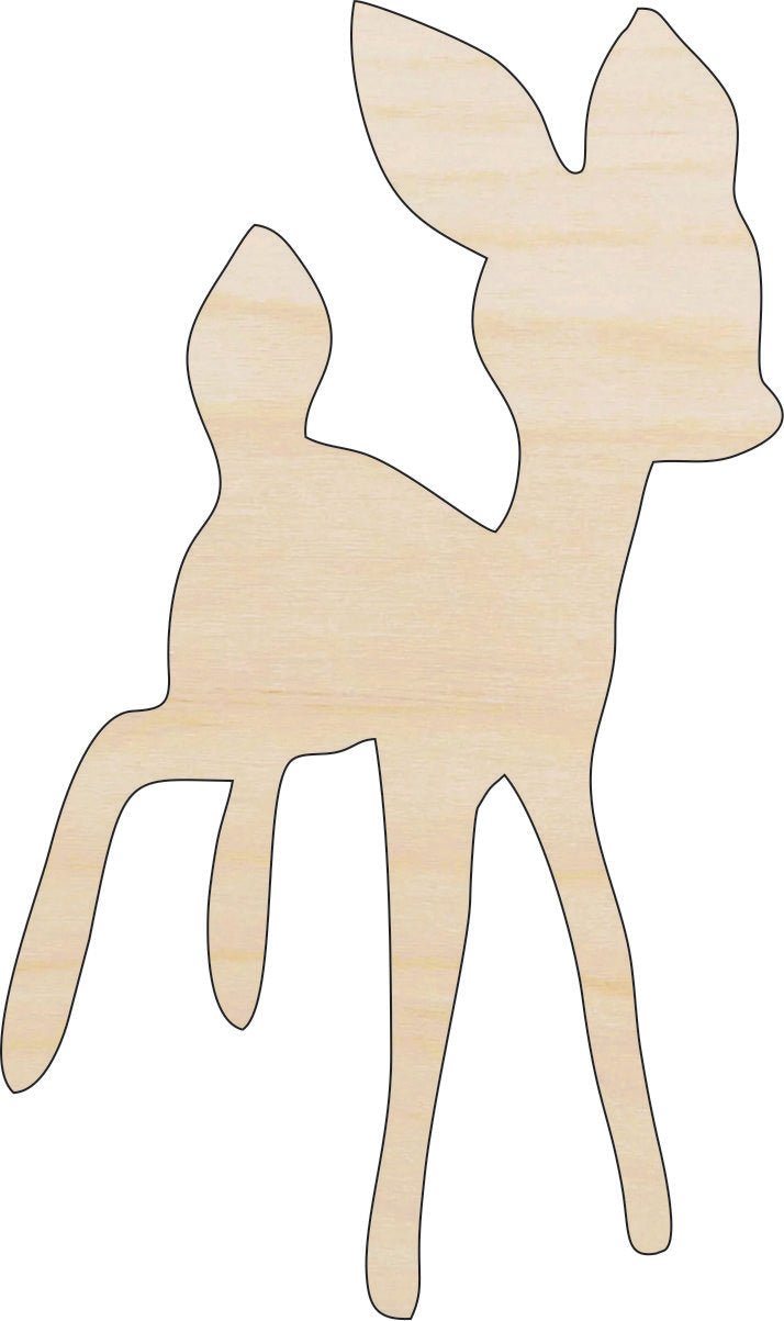 Deer Wood Craft Shape - Laser Cut Baltic Birch Unfinished DIY Wood Art Supplies DER65 - The Wood Shape Store