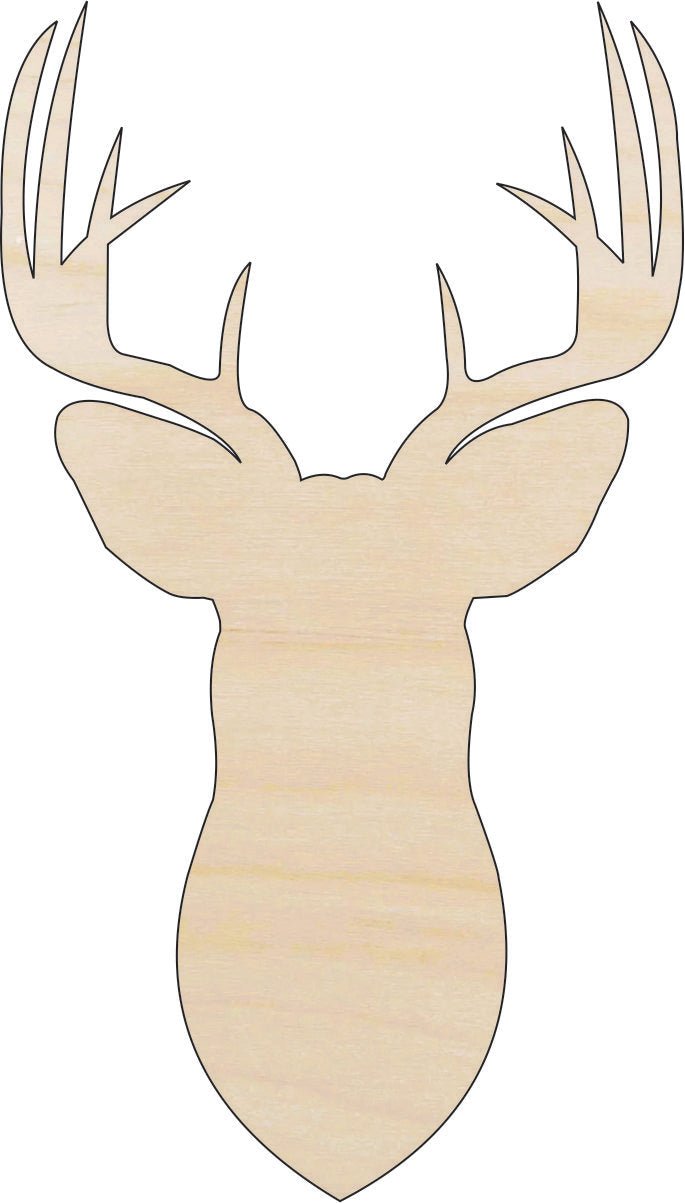 Deer Wood Craft Shape - Laser Cut Baltic Birch Unfinished DIY Wood Art Supplies DER70 - The Wood Shape Store