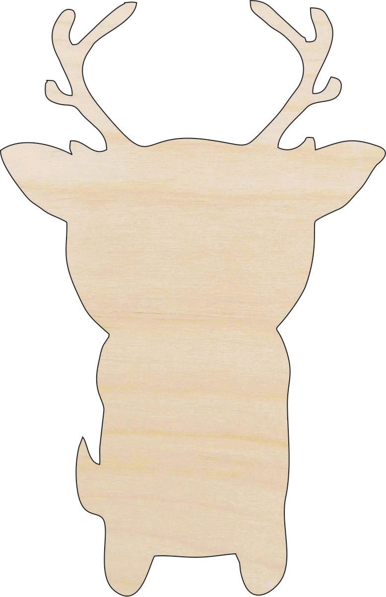 Deer Wood Craft Shape - Laser Cut Baltic Birch Unfinished DIY Wood Art Supplies DER73 - The Wood Shape Store